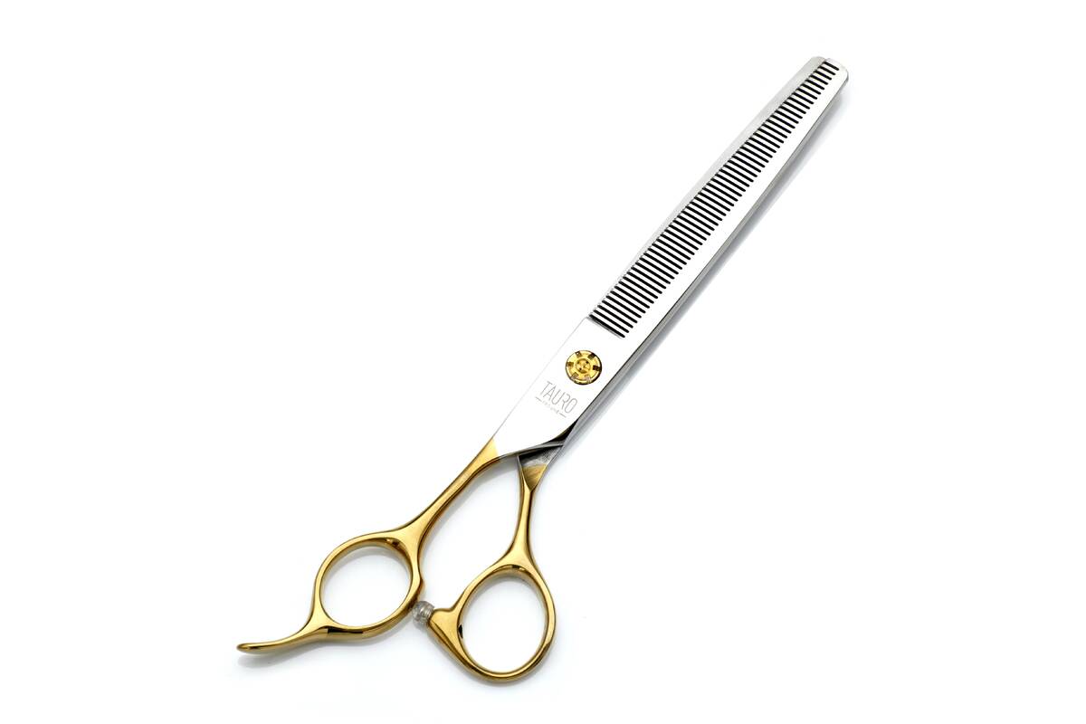 Ergonomic 7” Left-Handed Thinning Scissors – Razor Sharp 440C Steel