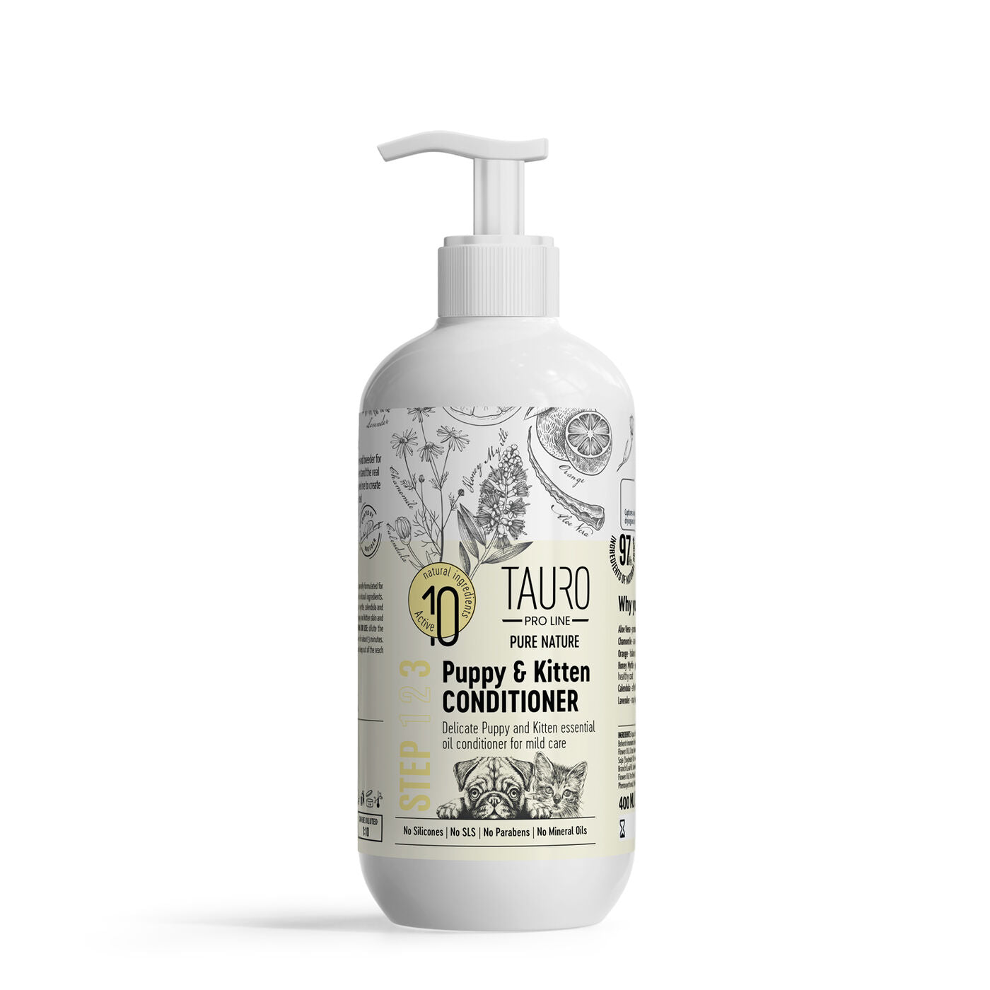 Tauro Pro Line Pure Nature Delicate Puppy & Kitten, gentle coat conditionier for puppies and kittens