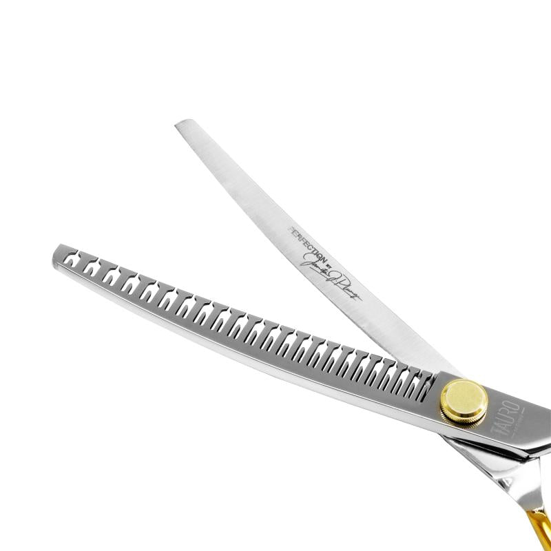 7” Curved Chunker Dog Grooming Scissors – 23 Teeth, 440C Stainless Steel