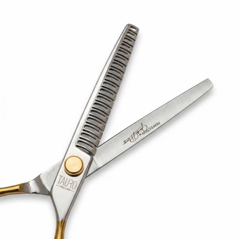 TAURO Perfection by Janita J. Plungė straight thinning (chunker) scissors for right-handed users, 18 teeth, stainless steel, 18 cm