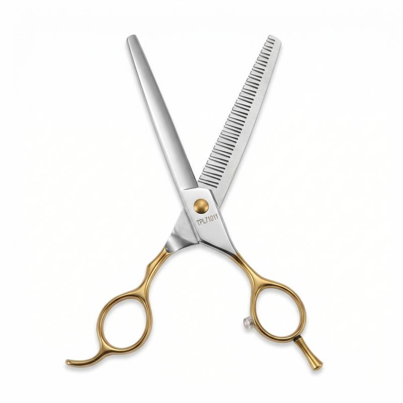 Curved Chunker Scissors For Right-handed Users, 34 Teeth, Stainless steel, 18 cm