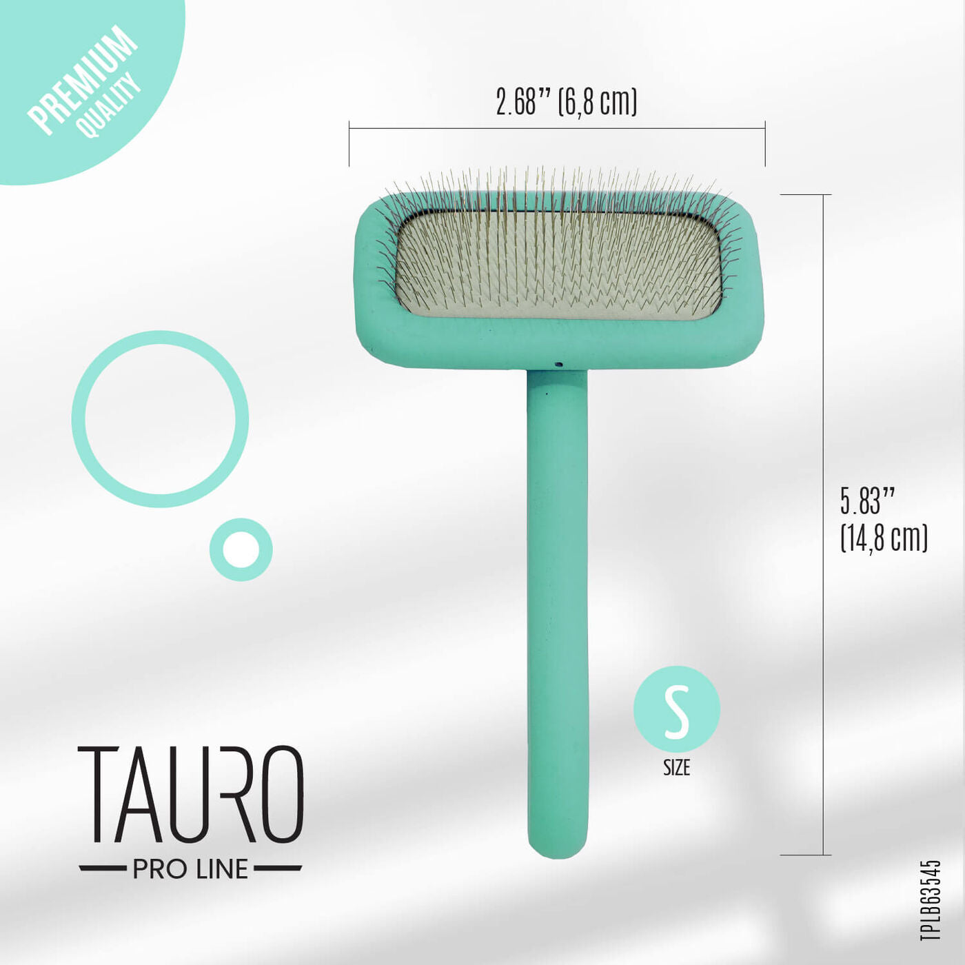 Premium Wooden Pin Brush with Short Stainless Steel Teeth, 0.4”