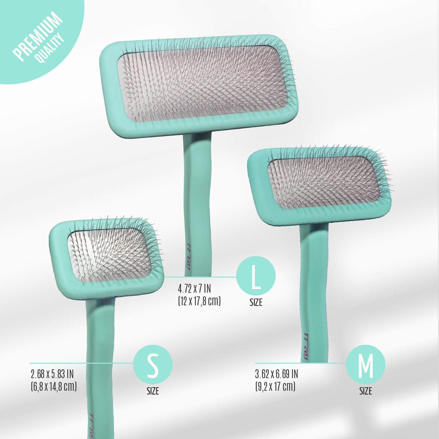 Premium Wooden Pin Brush with Short Stainless Steel Teeth, 0.4”