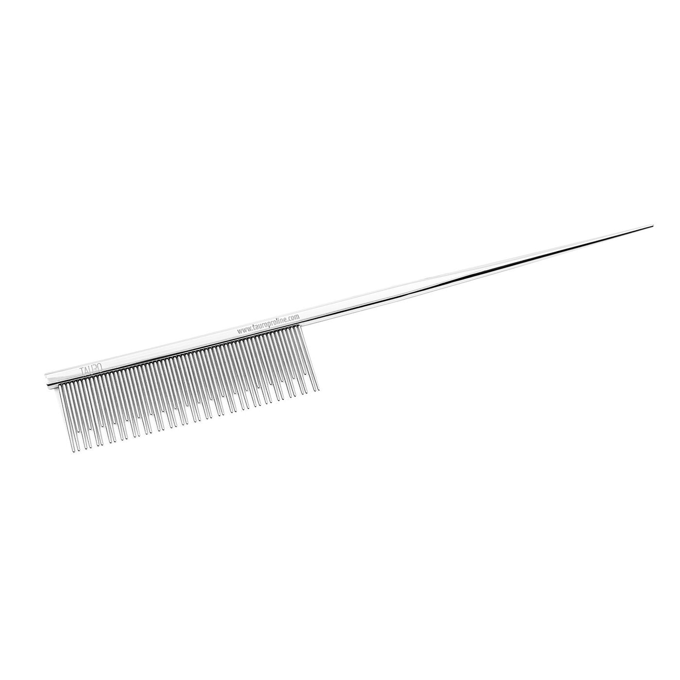 Professional Double-Tooth Pet Comb with Tail, 7.6”