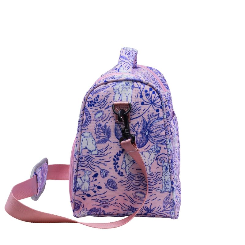 Pet Grooming Tool Bag with Adjustable Shoulder Strap Pink
