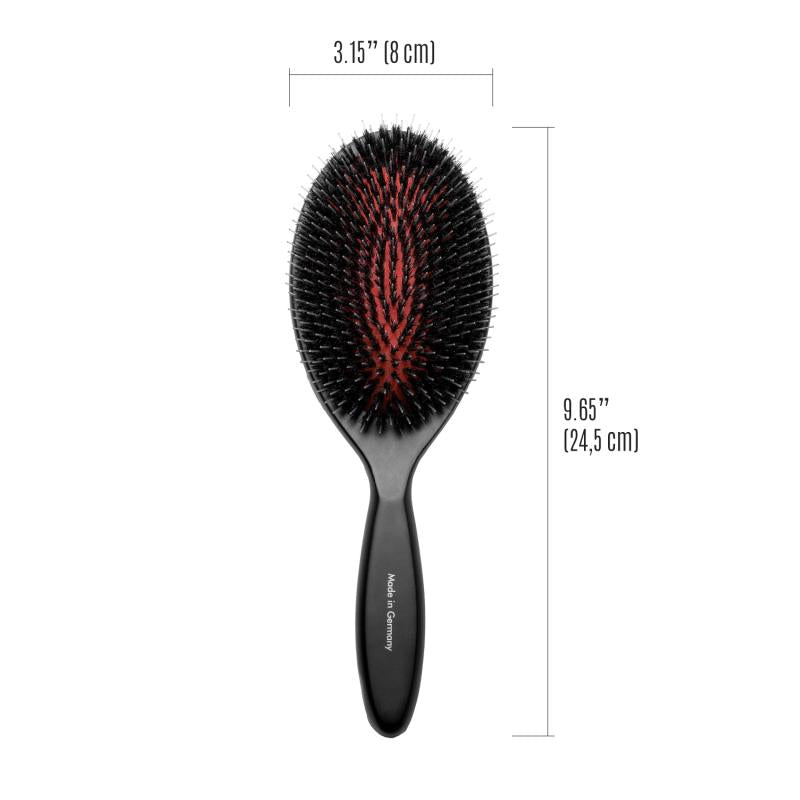 Beechwood Oval Brush with Boar Bristles & Nylon Pins