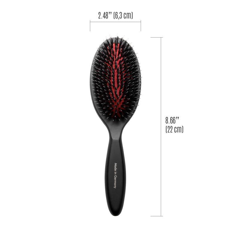 Beechwood Oval Brush with Boar Bristles & Nylon Pins