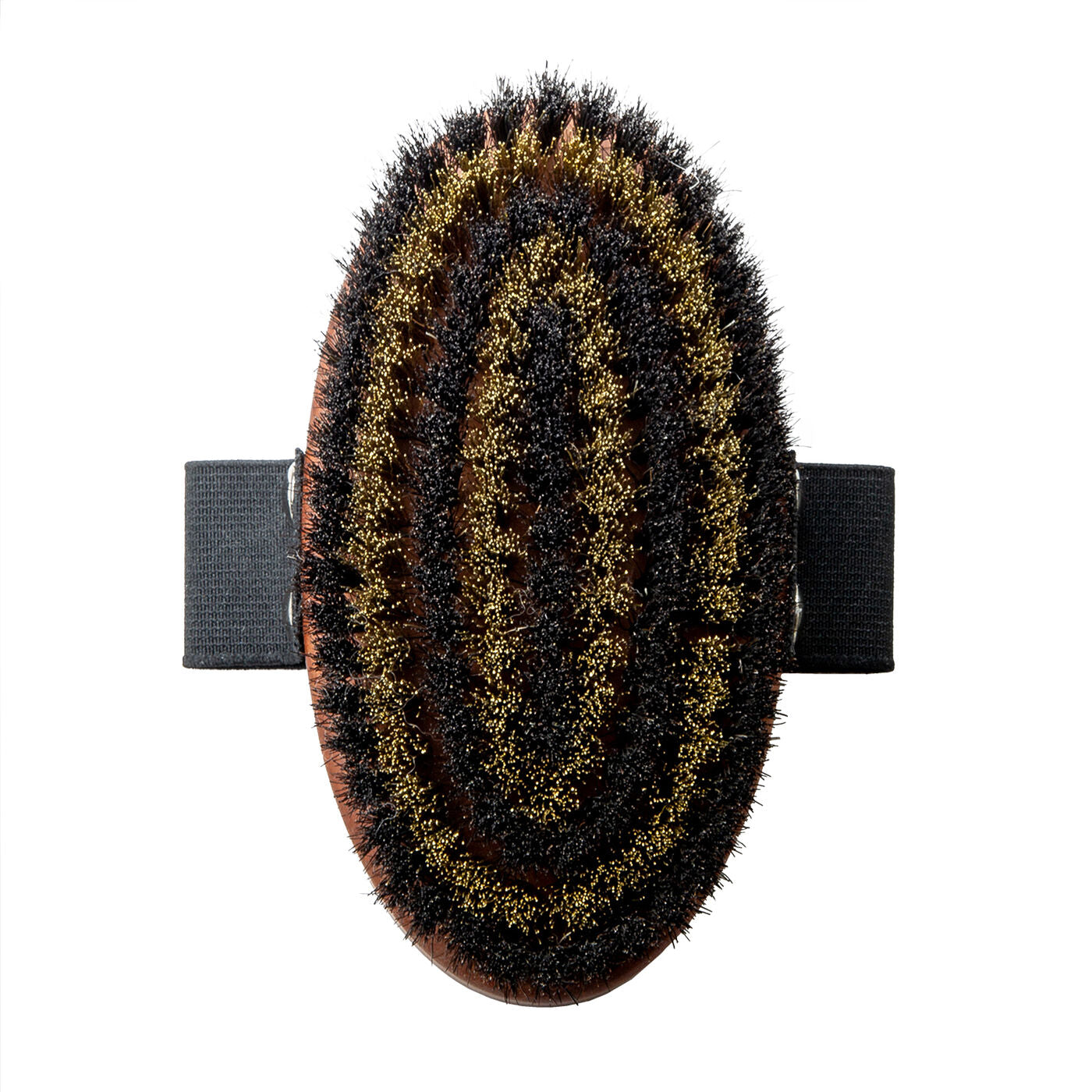 Pearwood Oval Massage Brush with Horsehair & Brass Bristles