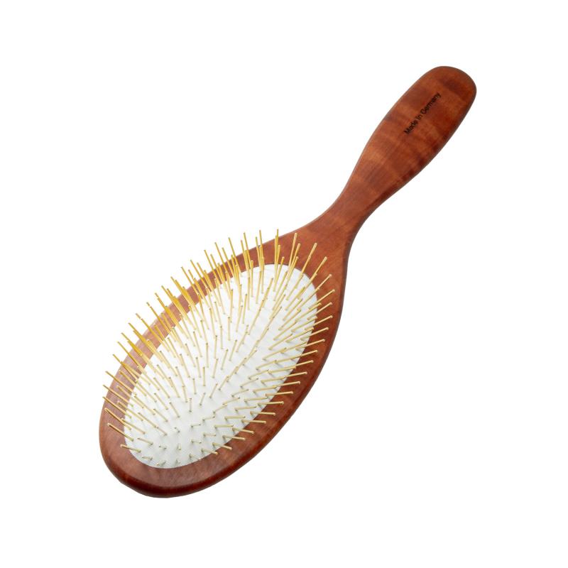 Oval Wooden Stainless Steel Pin Brush for Medium & Large Breeds