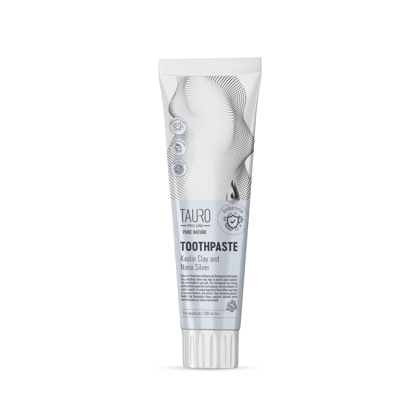 Tauro Pro Line Pure Nature toothpaste with white clay (kaolin), zeolite and  silver nanoparticles for dogs and cats