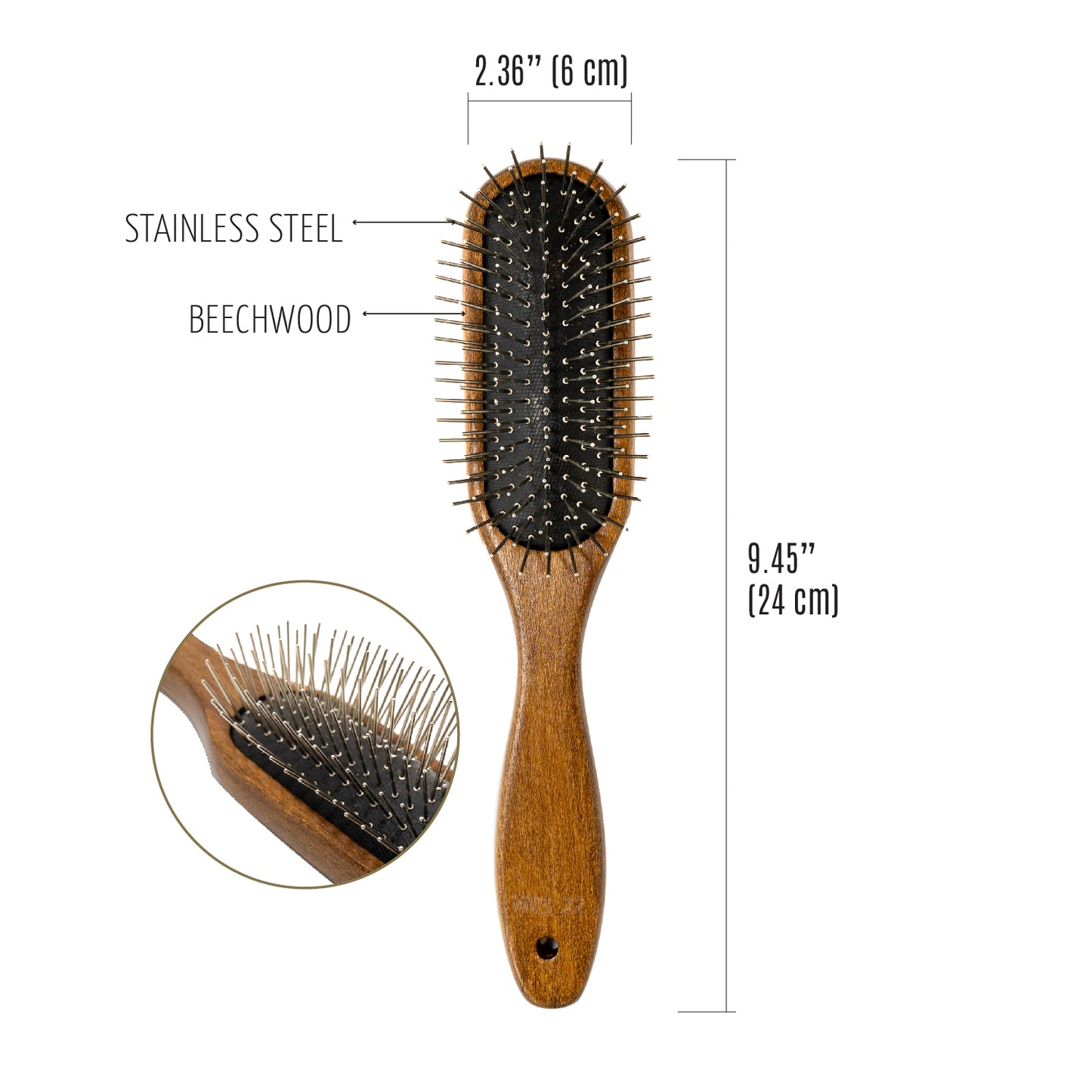 Premium Wooden Massage Slicker Brush For Medium & Large Breeds