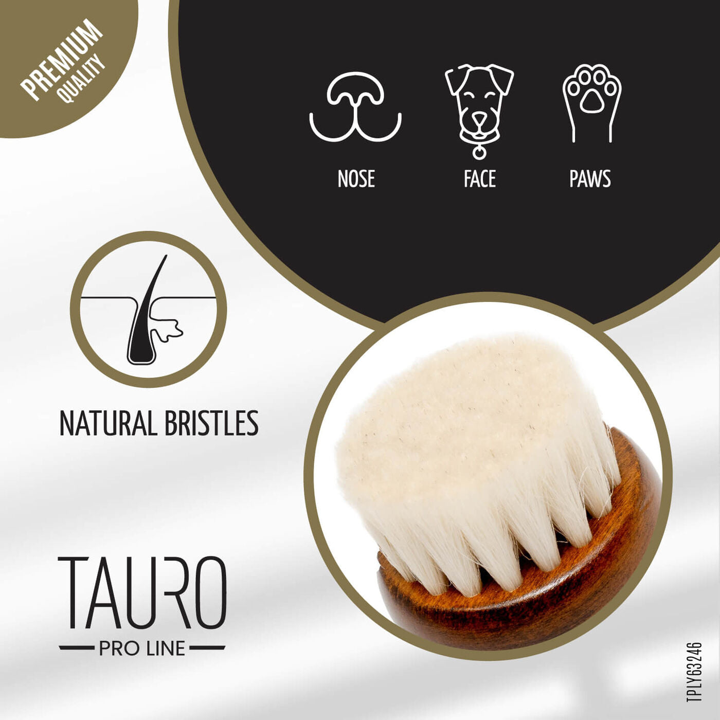 Wooden Multipurpose Powder Brush for Dogs & Cats