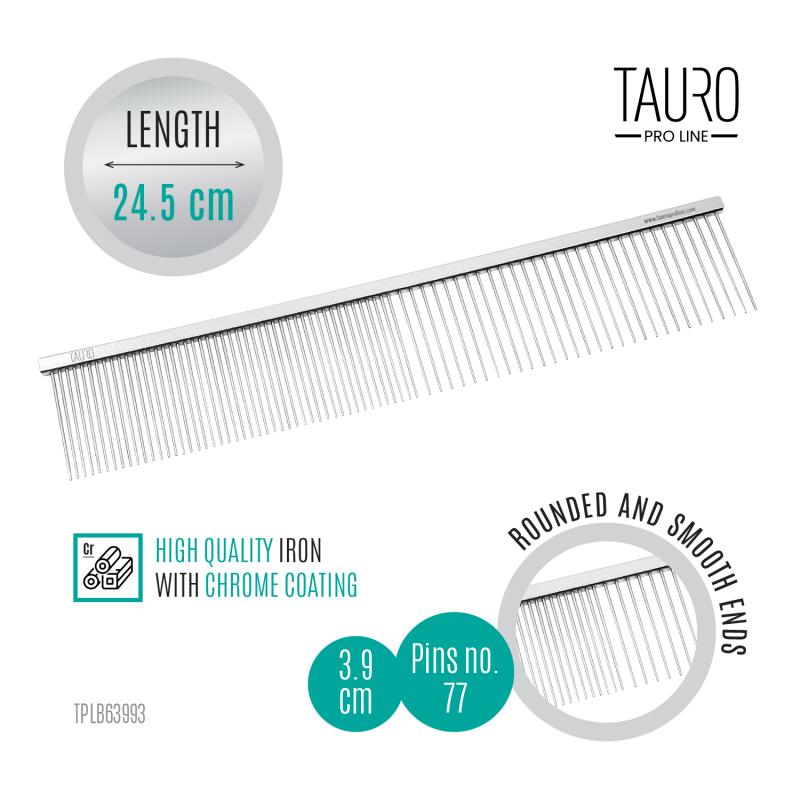 Dual-Tooth Metal Grooming Comb, L, 9.6”