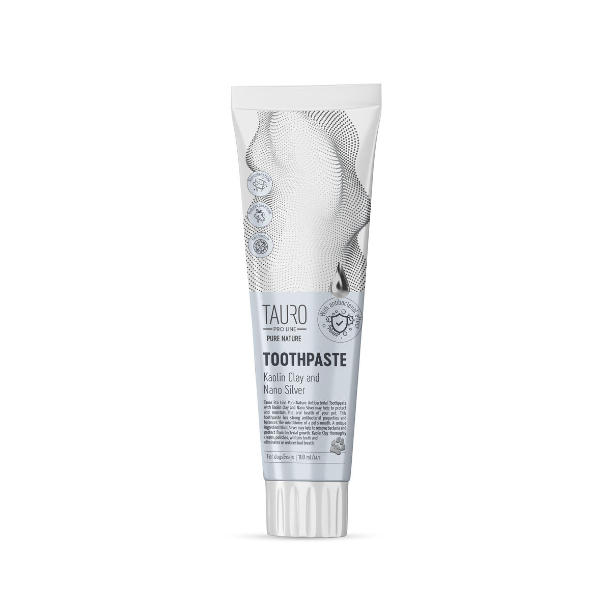Tauro Pro Line Pure Nature toothpaste with white clay (kaolin), zeolite and  silver nanoparticles for dogs and cats