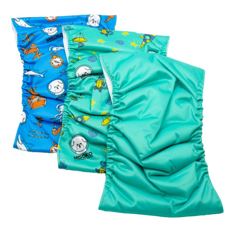 Washable Male Dog Diapers – 3 Pack Adjustable Belly Wraps