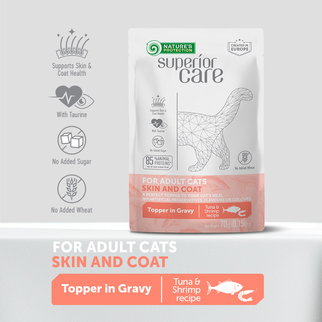 Adult Cat Wet Food for All Breeds with Tuna and Shrimps