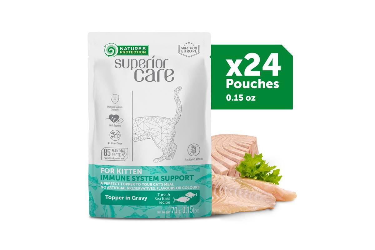 Kitten Wet Food for All Breeds with Tuna and Sea Bass 24 Pack
