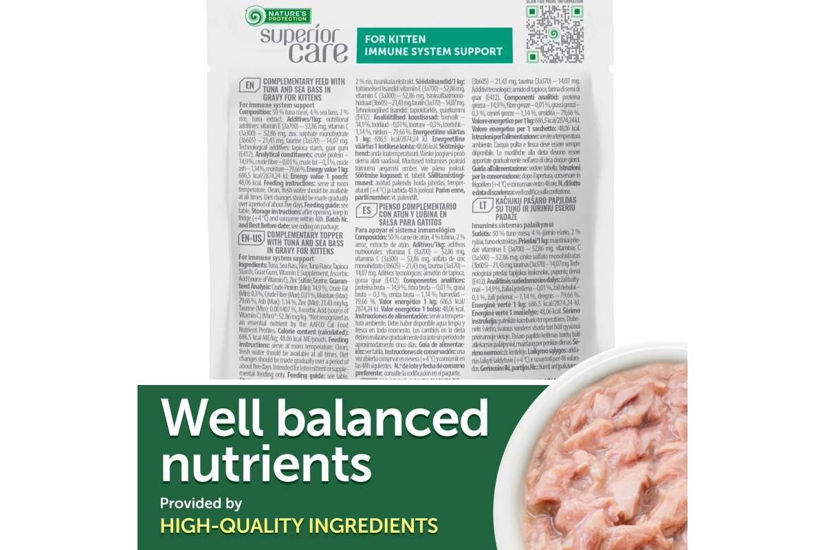 Kitten Wet Food for All Breeds with Tuna and Sea Bass