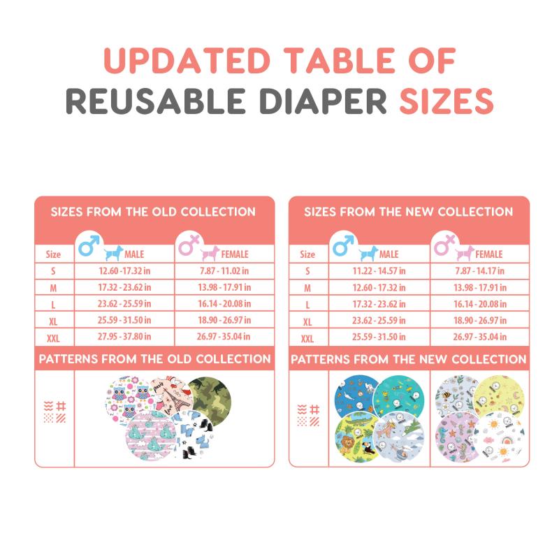 Washable Male Dog Diapers – 3 Pack Adjustable Belly Wraps