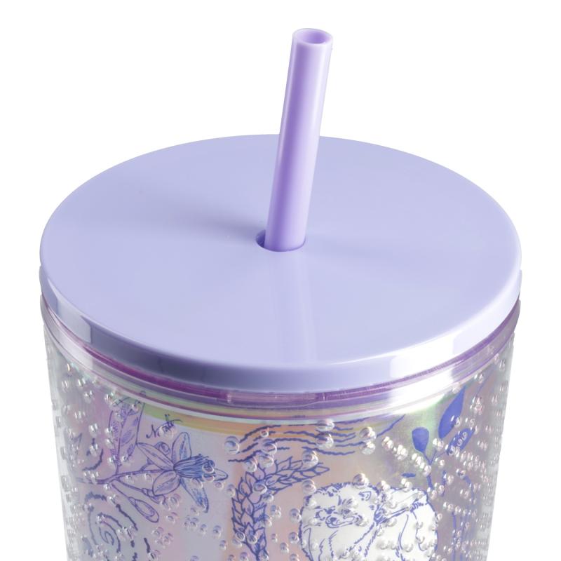 Dreamy Plants Water Bottle with Straw – 750 ml (25 oz)